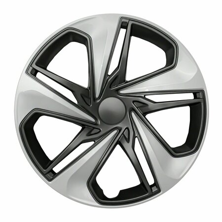 COAST2COAST 16", 5 Split Spoke, Painted, Silver And Charcoal, ABS Plastic, Set Of 4 IWC54116SC